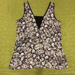 Animal print sleeveless blouse